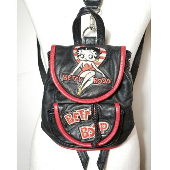 🔴SOLD Vintage Betty Boop Leather Mini Backpack - Picture 3 of 8